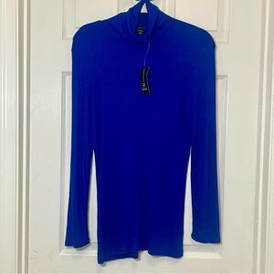 INC International Concepts Royal Blue Ribbed Turtleneck Mini Dress- NWT